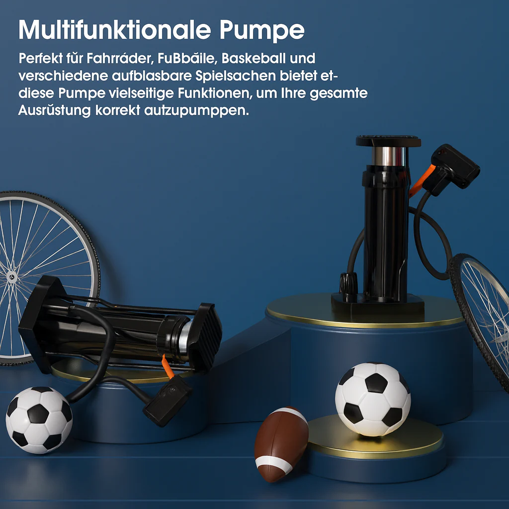 Compact Foot Pump with High Pressure & Pressure Gauge - Image 9