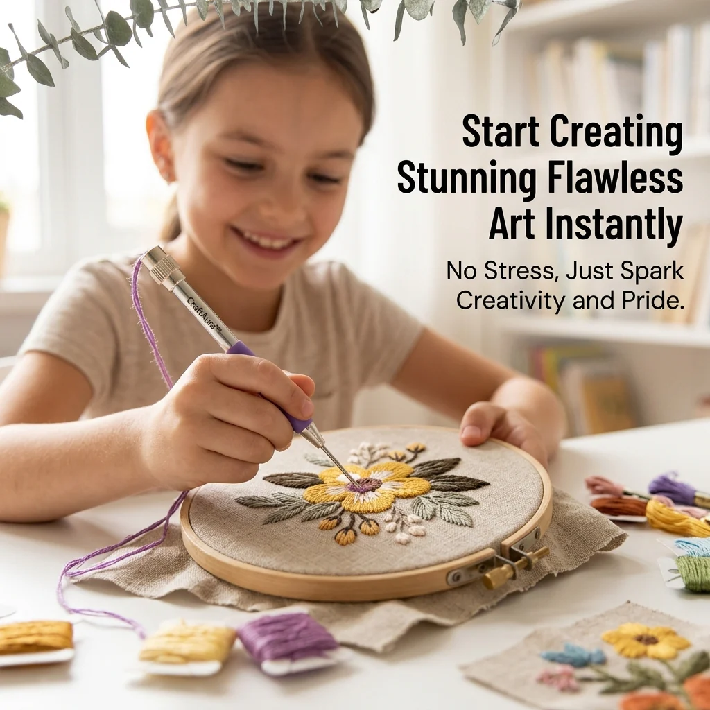 CraftAura™ — Hand Your Kid a Punch Needle Craft They Actually Finish | Ages 6+