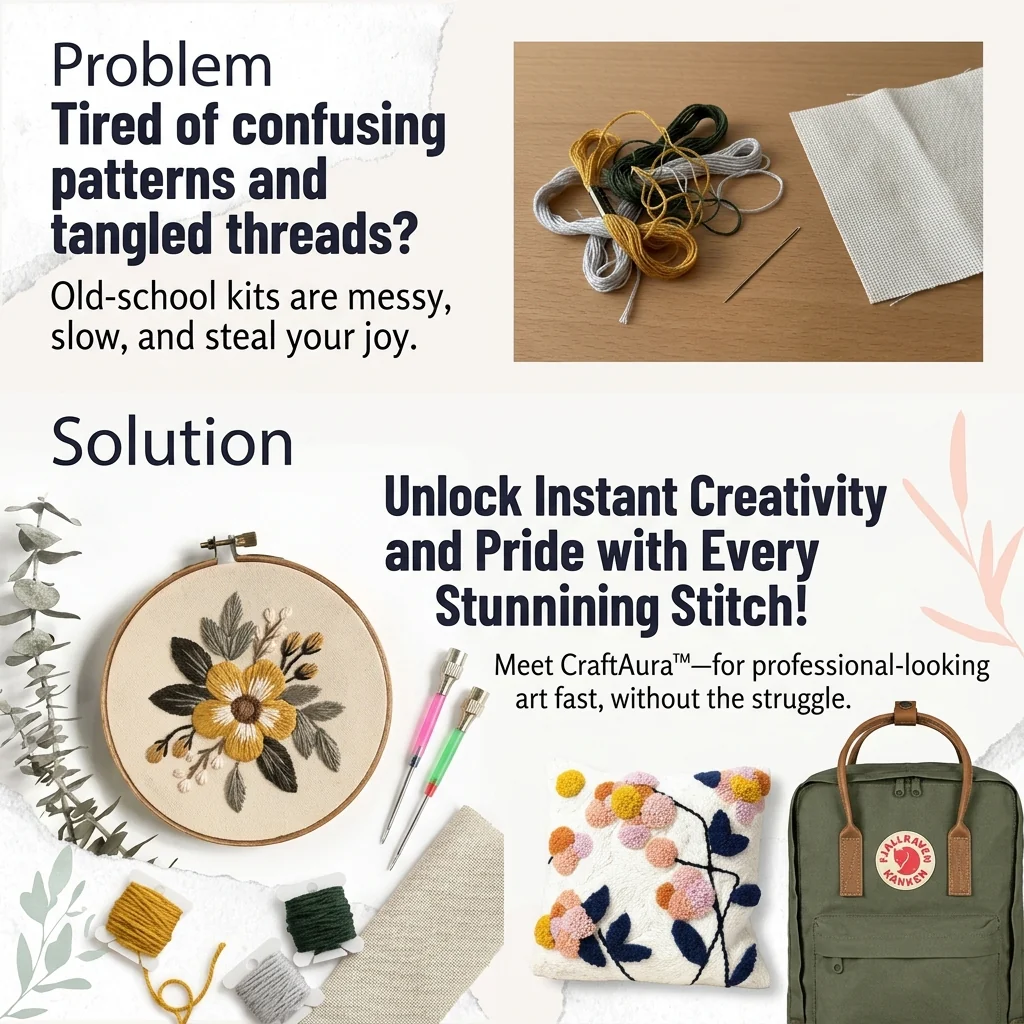CraftAura™ — Hand Your Kid a Punch Needle Craft They Actually Finish | Ages 6+ - Image 2