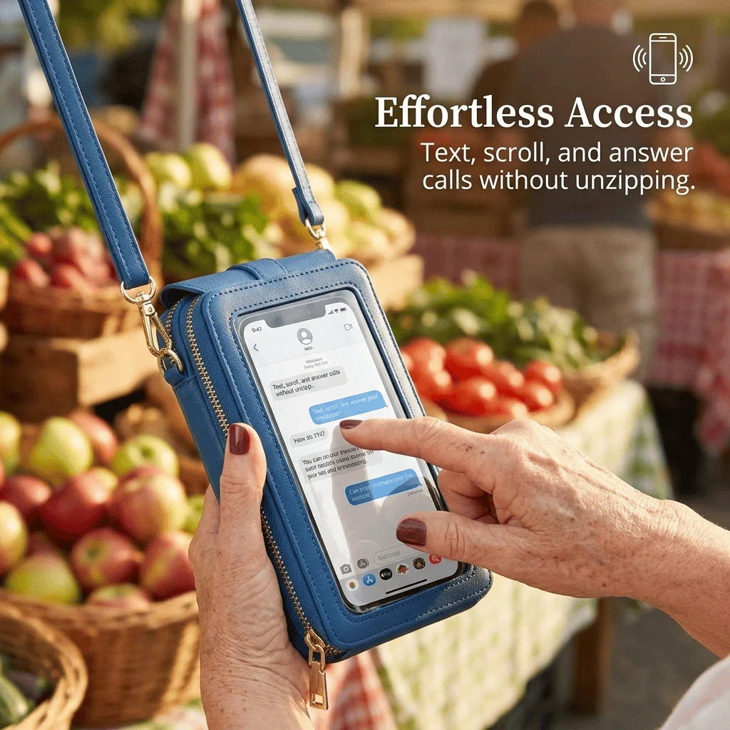 Crossbody Bag with Touchscreen Window - Image 2