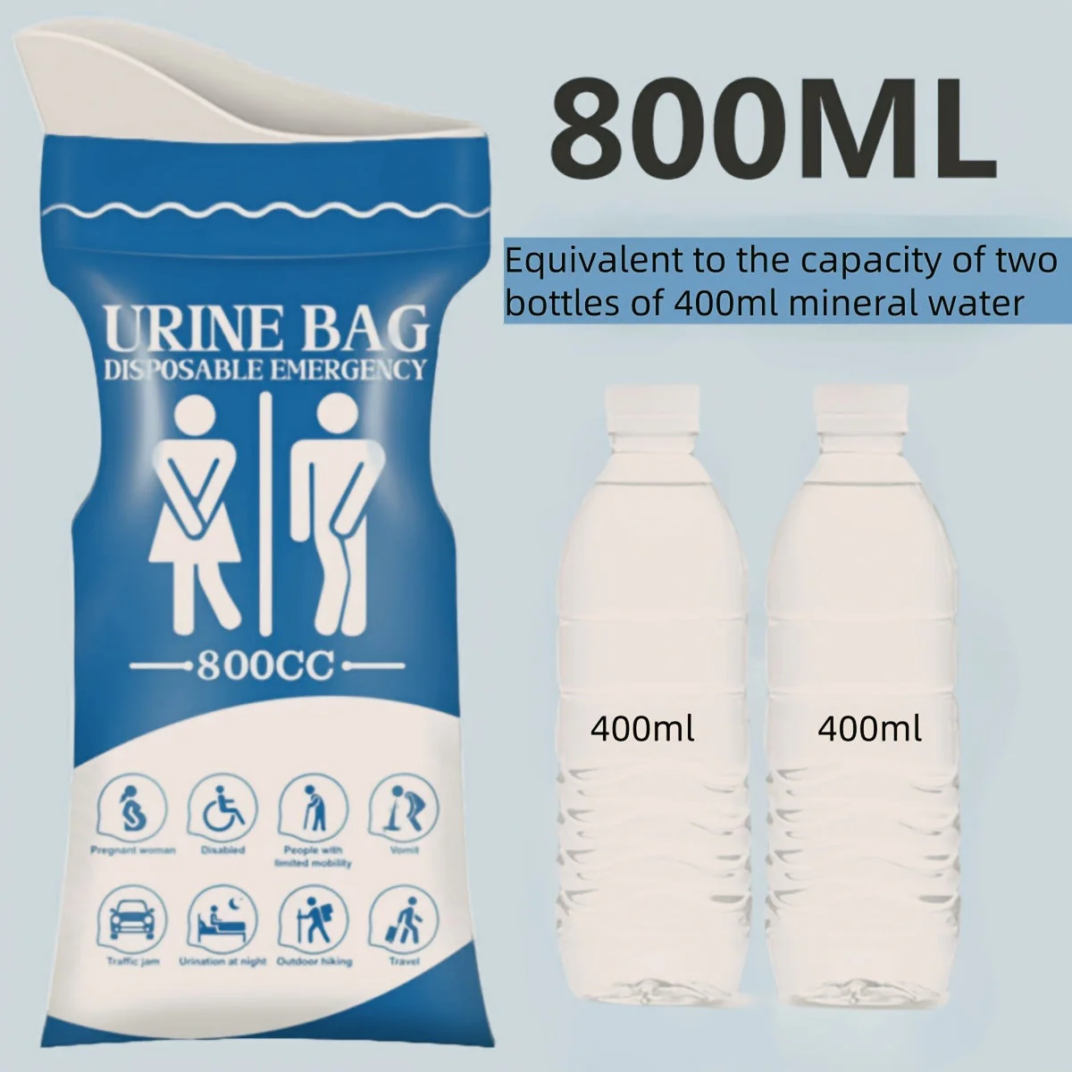 Disposable Urine Bags 800 ml for Car & Travel - Image 5