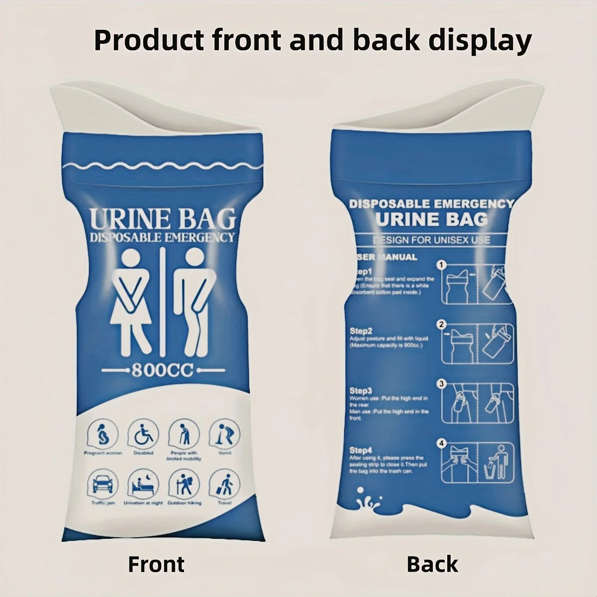 Disposable Urine Bags 800 ml for Car & Travel - Image 8