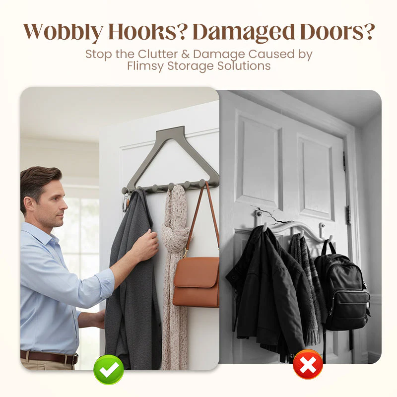 Door Hook Rack for Extra Space and Organization โ No Drilling Required - Image 2