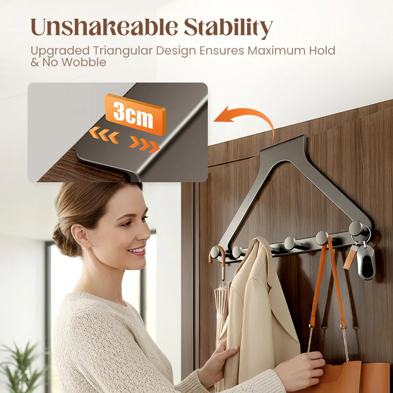 Door Hook Rack for Extra Space and Organization โ No Drilling Required - Image 3