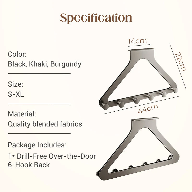 Door Hook Rack for Extra Space and Organization โ No Drilling Required - Image 7