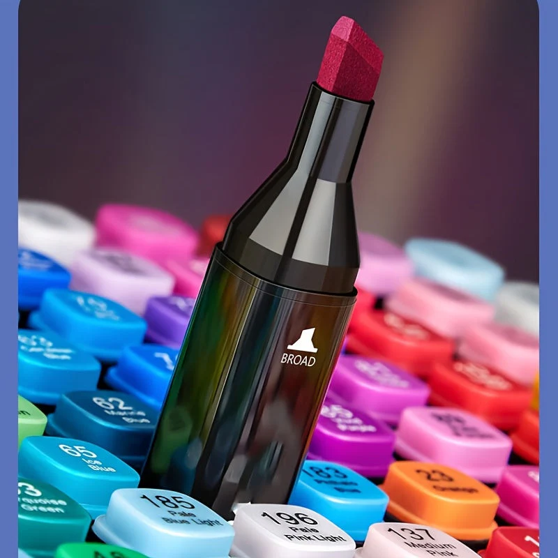 Double-Sided Alcohol Marker Set with 168 Colors - Image 4