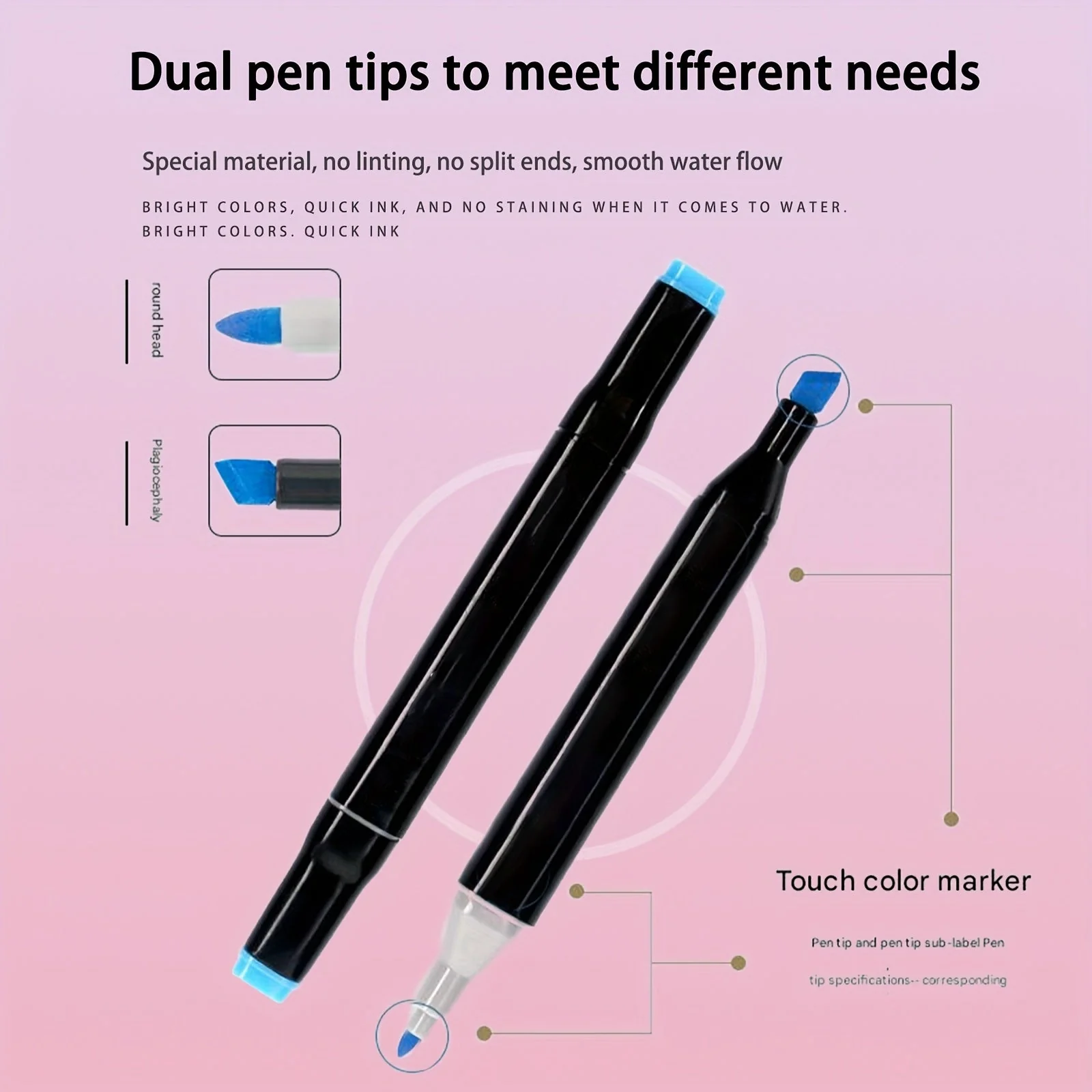 Double-Sided Alcohol Marker Set with 168 Colors - Image 7