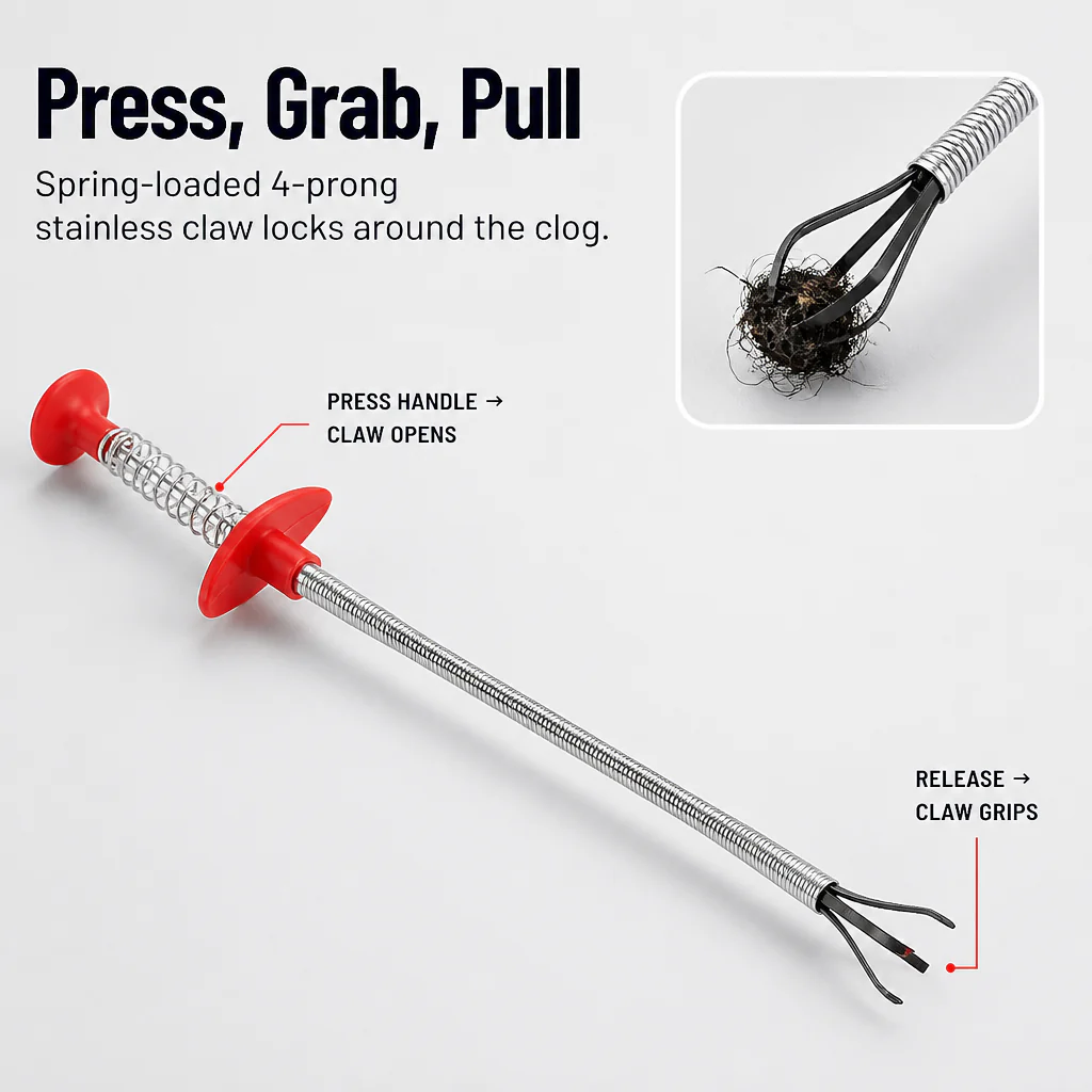 DrainMaster™ — Pull Out the Nastiest Hair Clogs Without a Plumber - Image 4