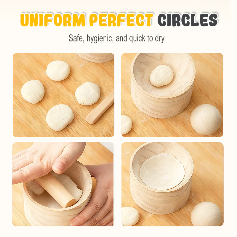 Dumpling Maker | Wooden Dough Stamp | Non-Stick Finish | DumpliForm - Image 4