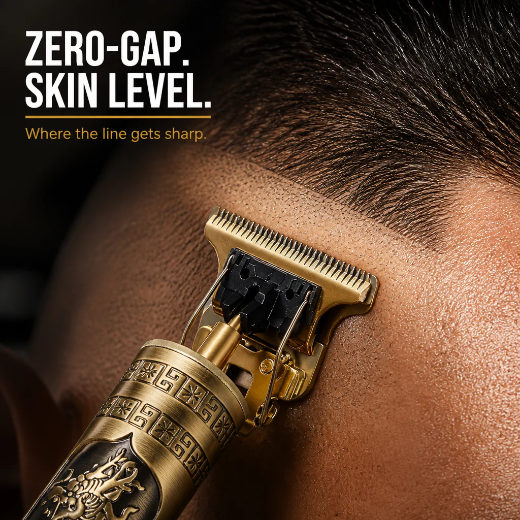 EdgeCraft™ Vintage T-Blade Trimmer — Line Up Fades & Edges Like a Pro Barber - Image 3