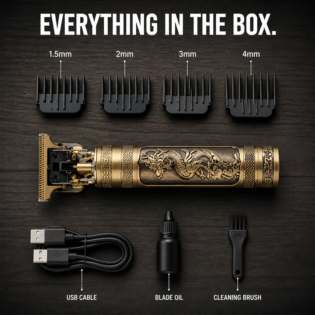 EdgeCraft™ Vintage T-Blade Trimmer — Line Up Fades & Edges Like a Pro Barber - Image 7