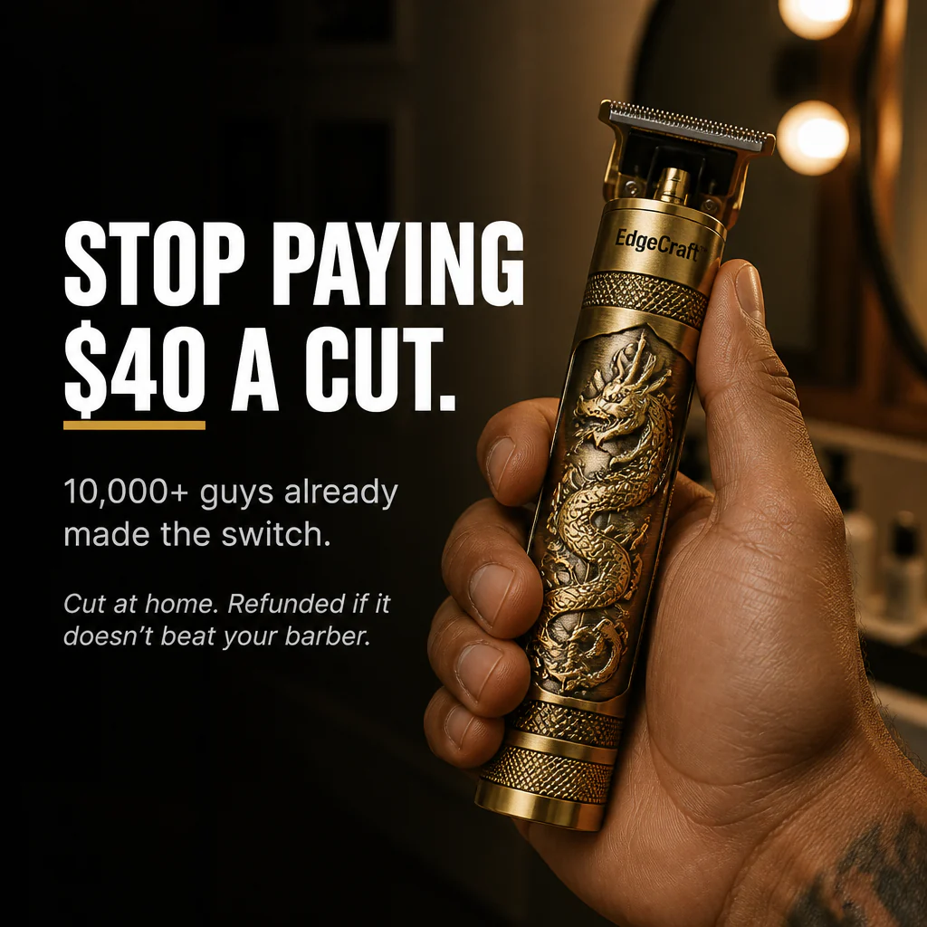 EdgeCraft™ Vintage T-Blade Trimmer — Line Up Fades & Edges Like a Pro Barber - Image 8