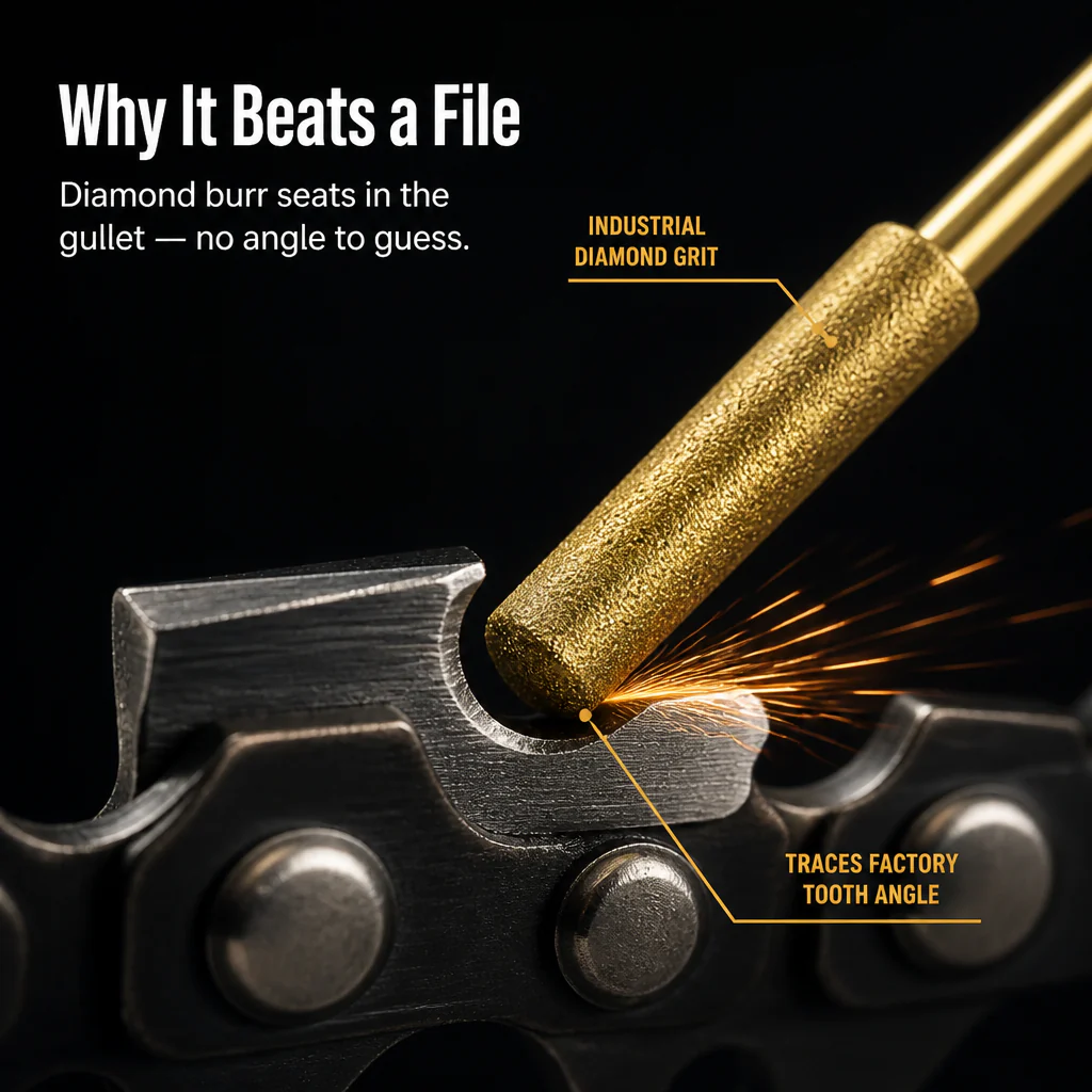 EdgePulse™ — Sharpen Any Chainsaw in 60 Seconds Right on the Bar - Image 3