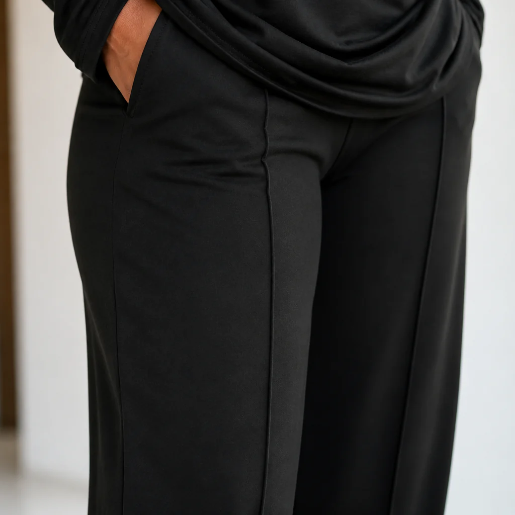 ElysianEase™ – Relaxed Long Sleeve Top & Wide-Leg Pants Set - Image 6