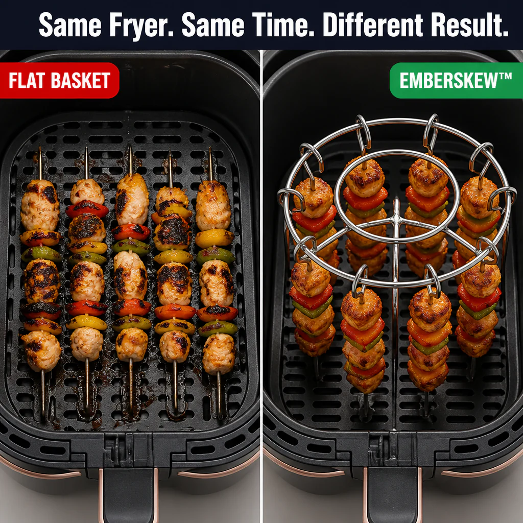 EmberSkew™ — Cook Juicy Skewers and Wings In Your Air Fryer Without Flipping - Image 6