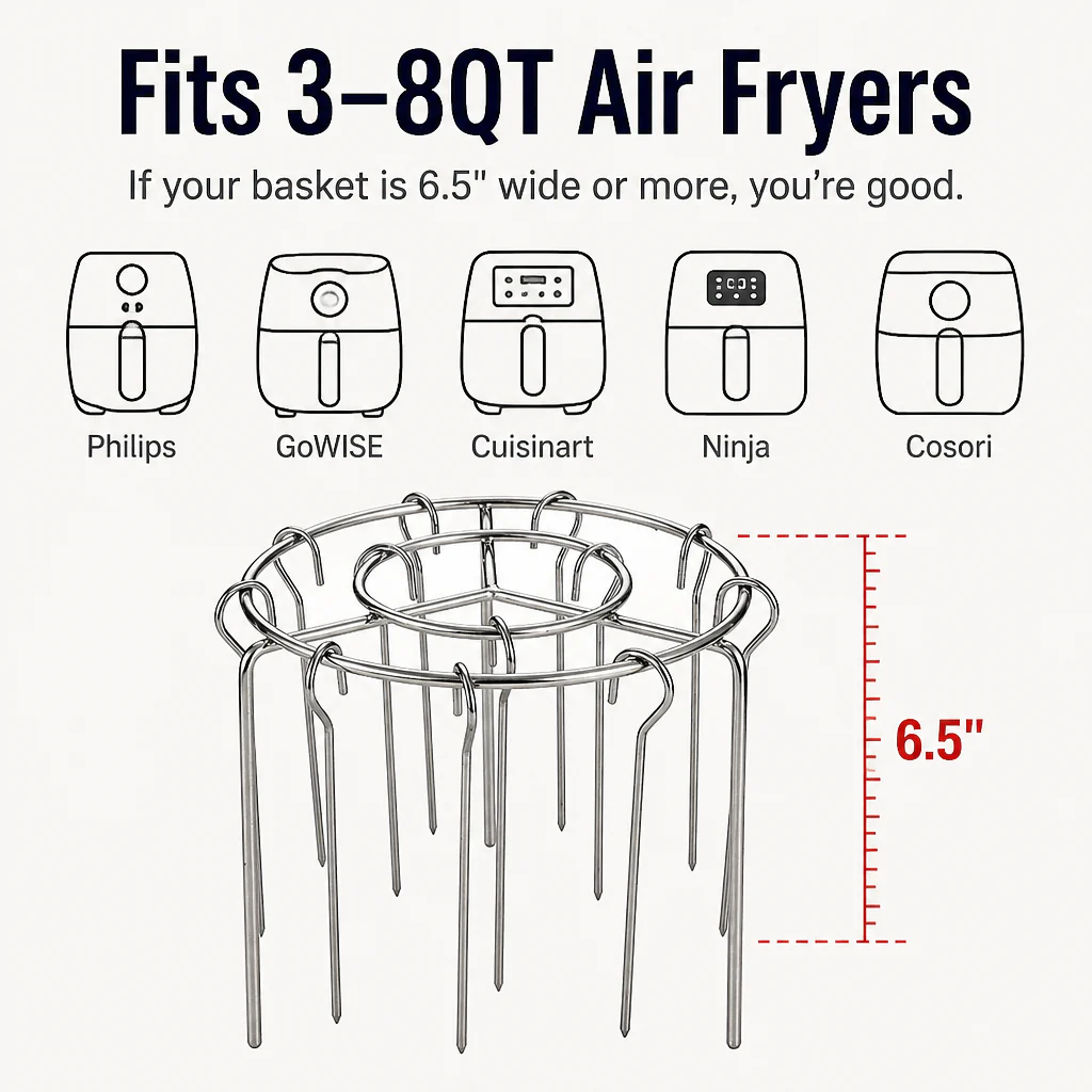 EmberSkew™ — Cook Juicy Skewers and Wings In Your Air Fryer Without Flipping - Image 7
