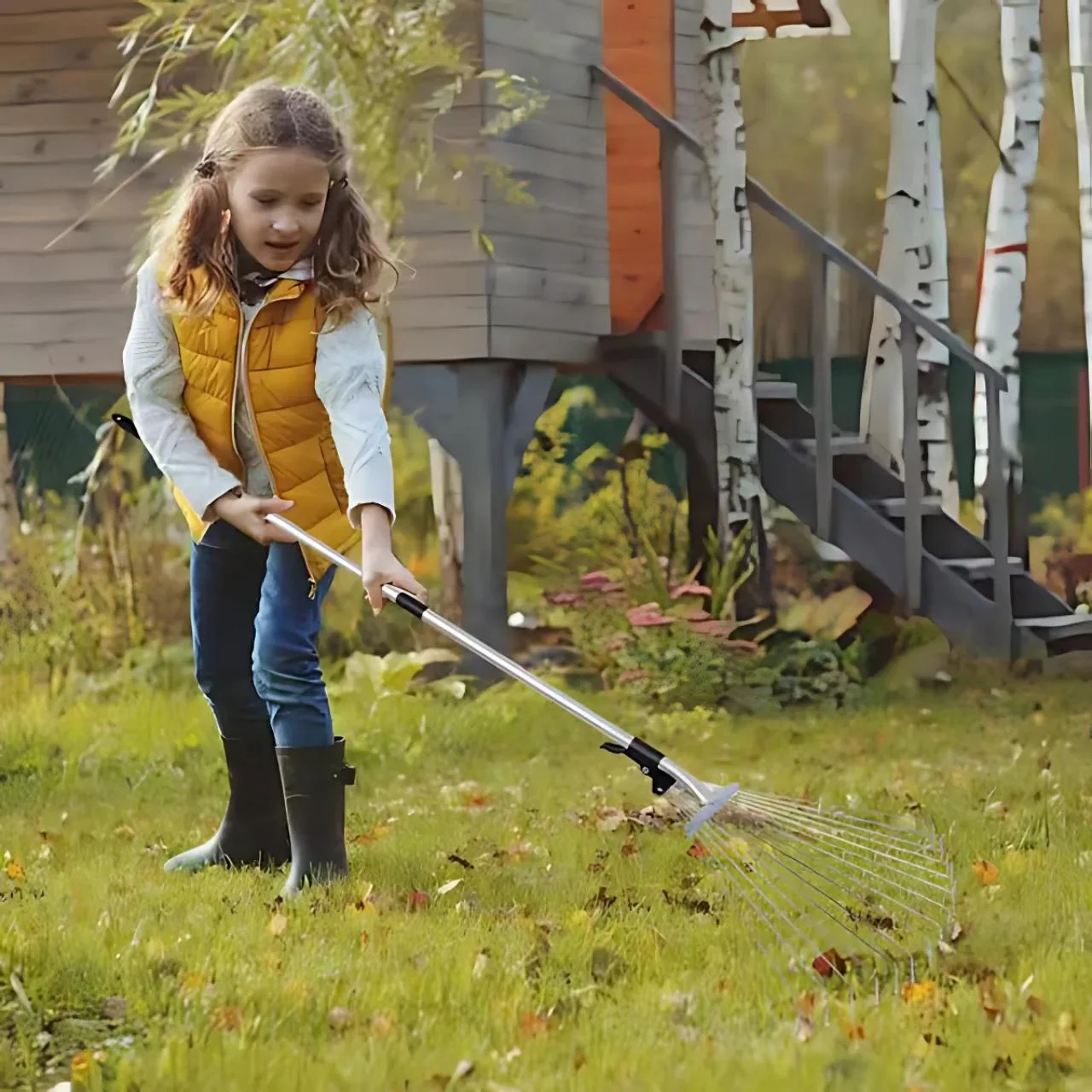 Ergonomic Garden Rake for Back-Friendly Gardening - Image 3