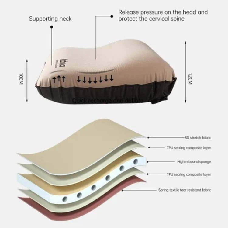 Ergonomic Inflatable Camping Pillow - Image 4
