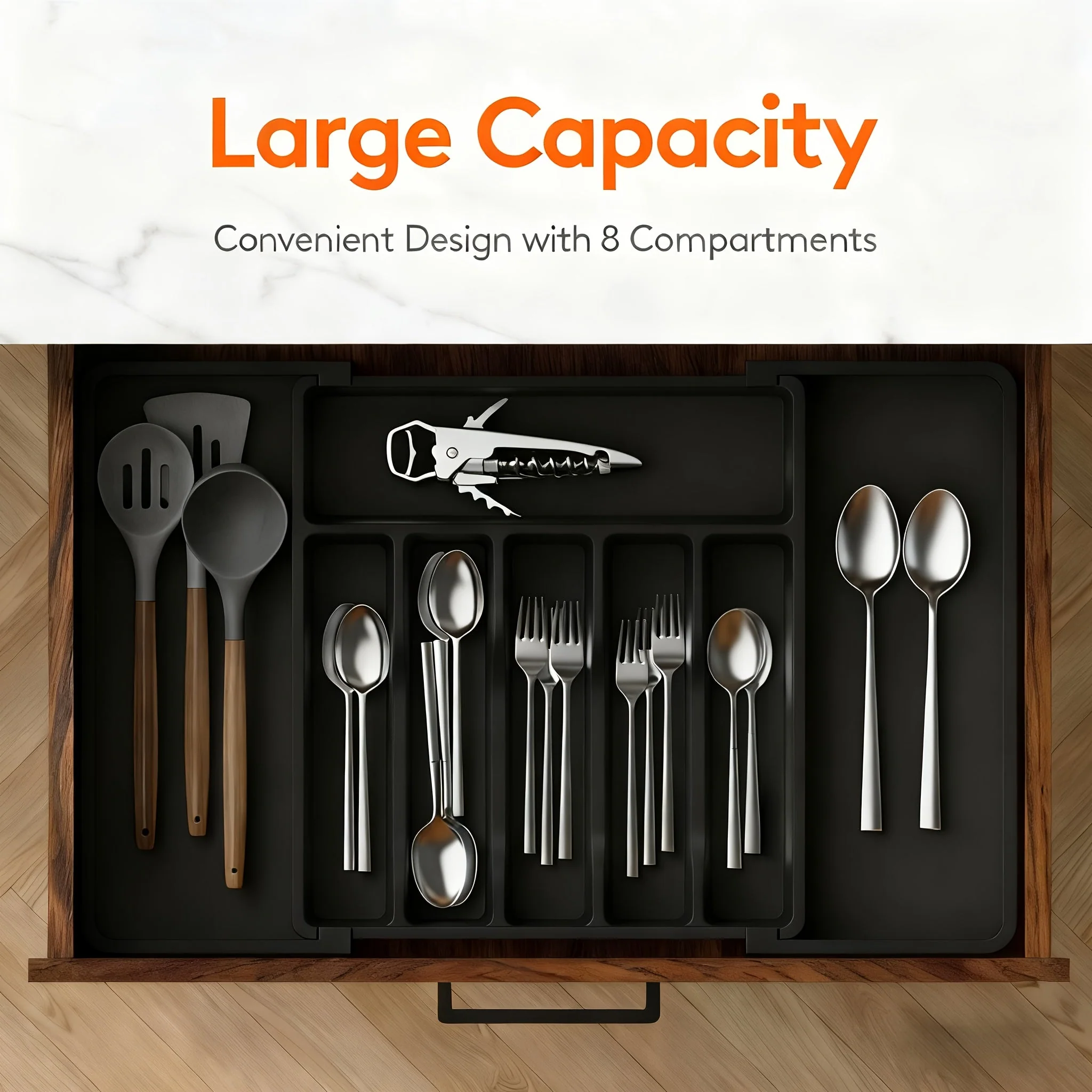 Expandable Cutlery Tray 13–22 inches - Image 4