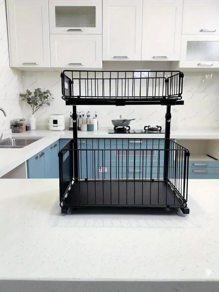 Expandable Under-Cabinet Organizer with 2 Levels - Image 9