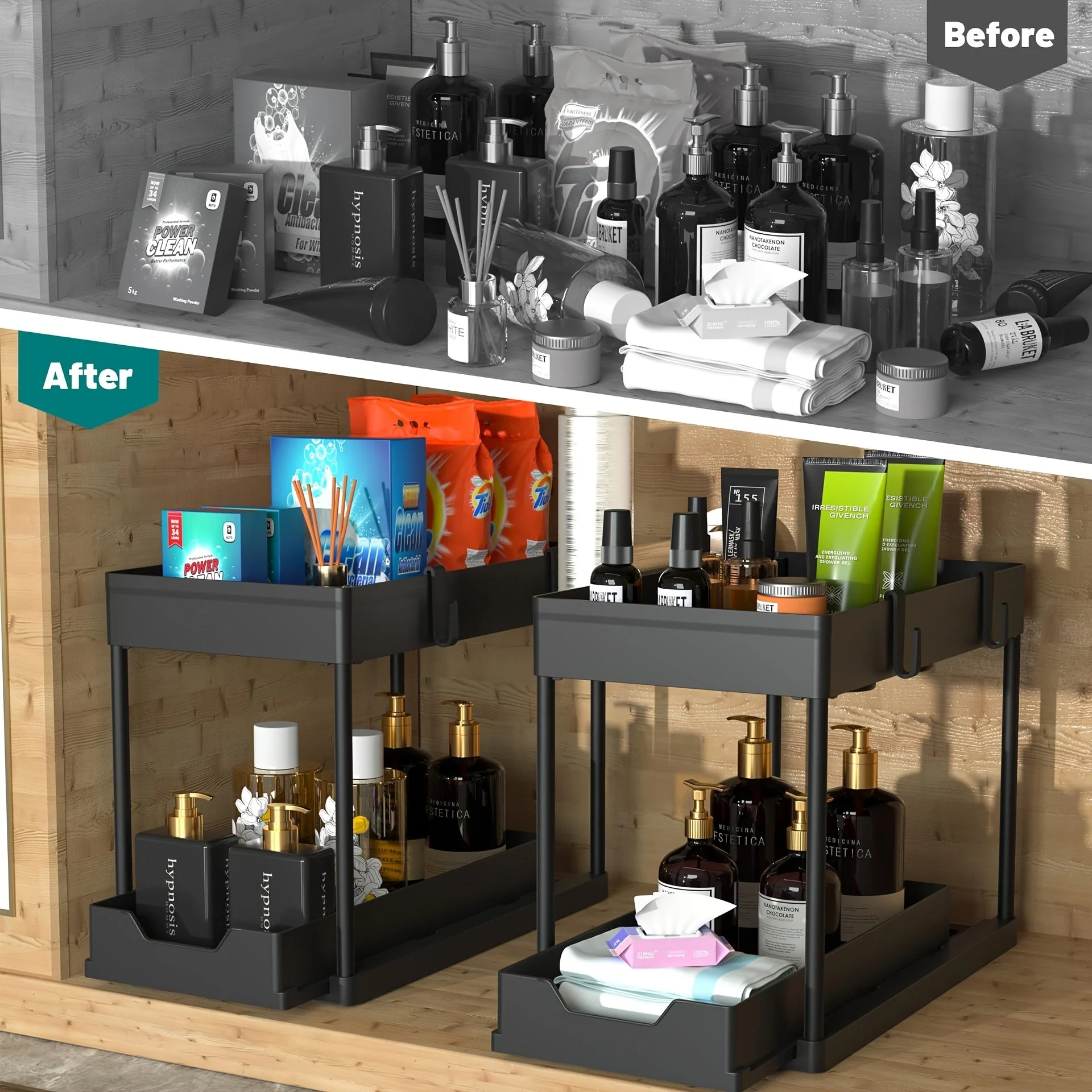 Expandable Under-Sink Cabinet Organizer - Image 10