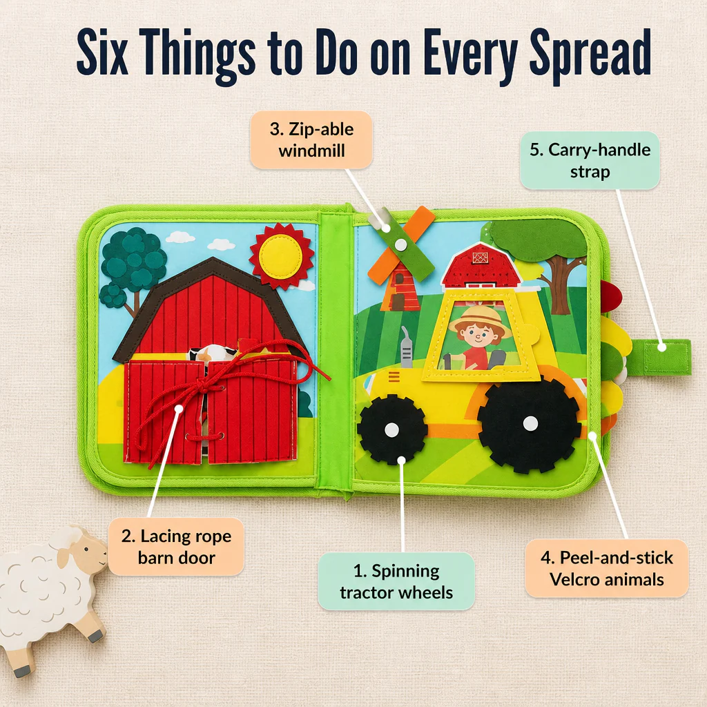 FarmTales™ — Calm Restless Toddlers With Felt Farm Pages They Can't Put Down - Image 3