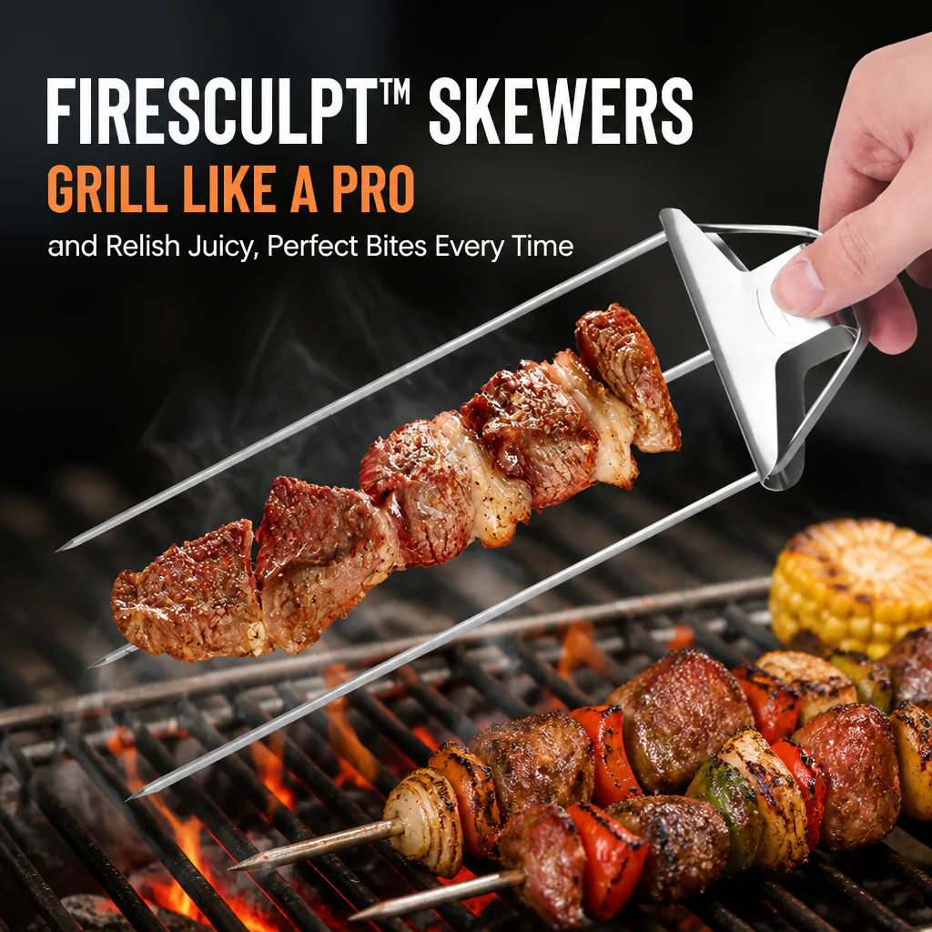 FireSculpt™ Skewers — Grill Like a Pro and Relish Juicy, Perfect Bites Every Time
