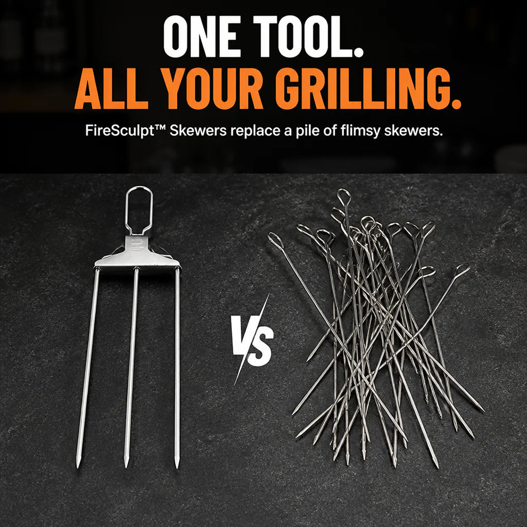 FireSculpt™ Skewers — Grill Like a Pro and Relish Juicy, Perfect Bites Every Time - Image 6