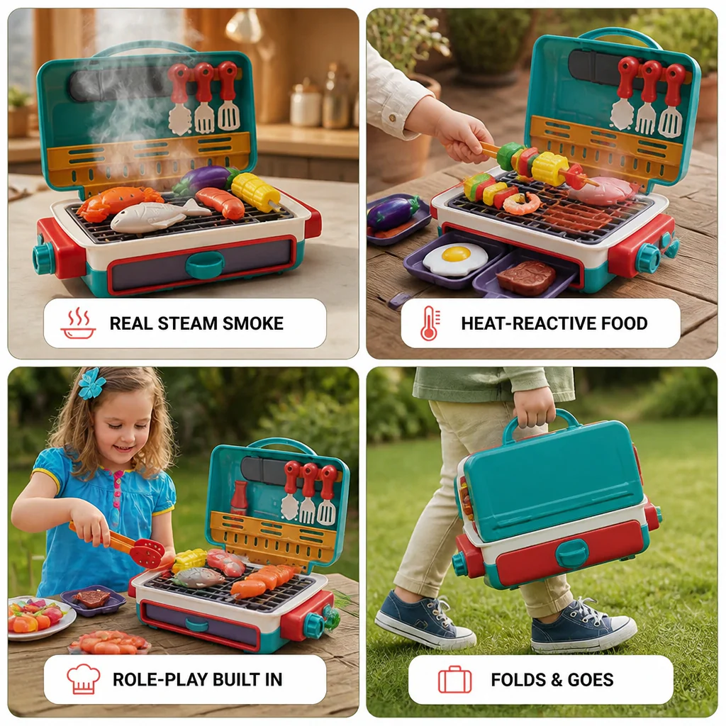 FlameCraft™ — Spark Screen-Free Pretend-Play With Real Smoke and Color-Changing Food - Image 5