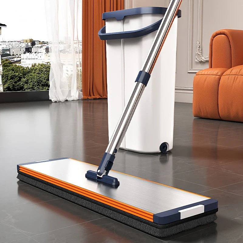 Flat Mop Set with Bucket and Wringing Function - Image 5