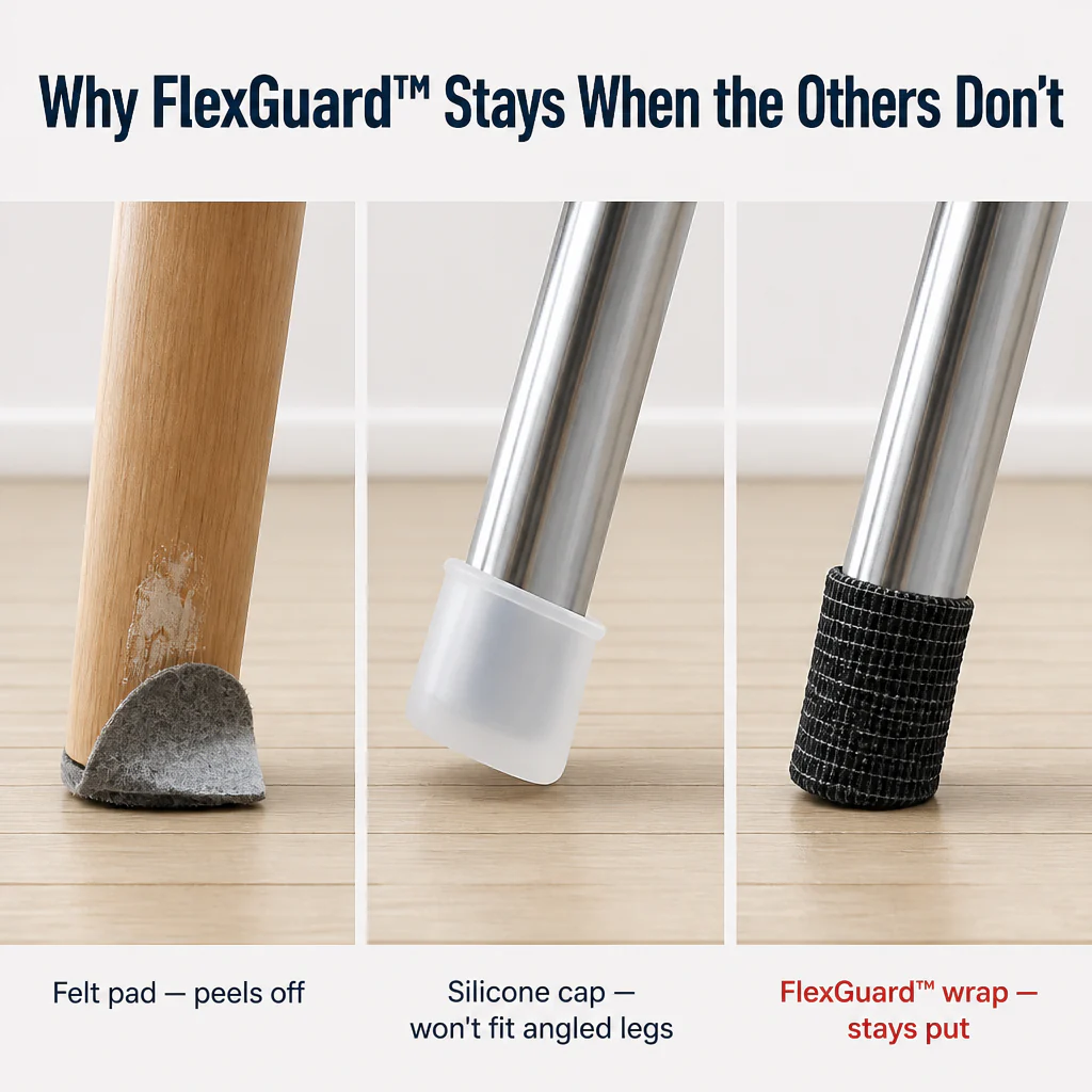 FlexGuard™ — Silence Screeching Chair Legs and Stop Floor Scratches in 60 Seconds | Cut-to-Fit Wrap - Image 6