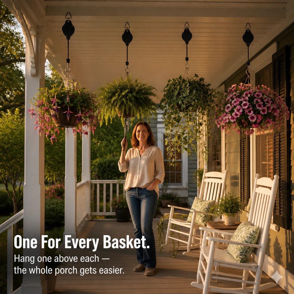 FlexiBloom™ — Lower Hanging Baskets For Easy Watering Without The Ladder - Image 7