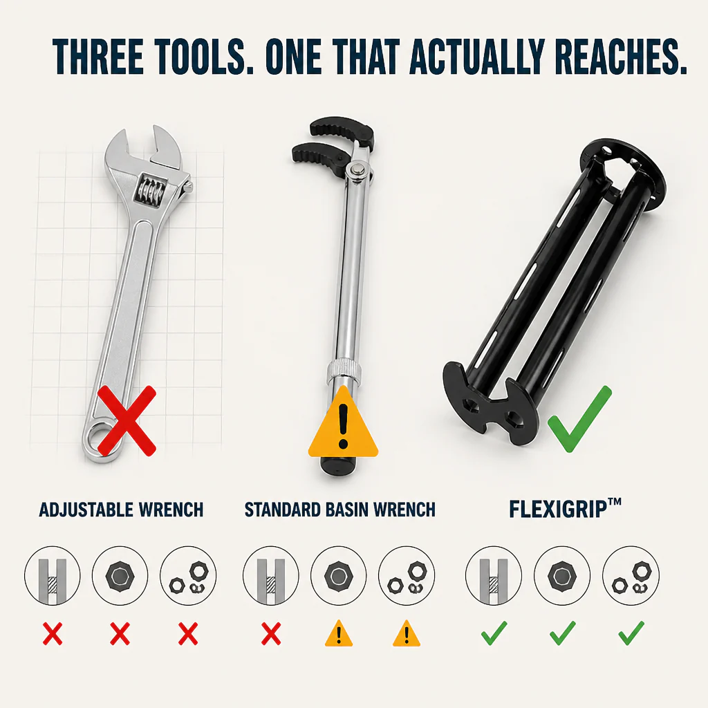 FlexiGrip™ — Install Any Faucet In Cramped Under-Sink Spaces Without Calling A Plumber - Image 6