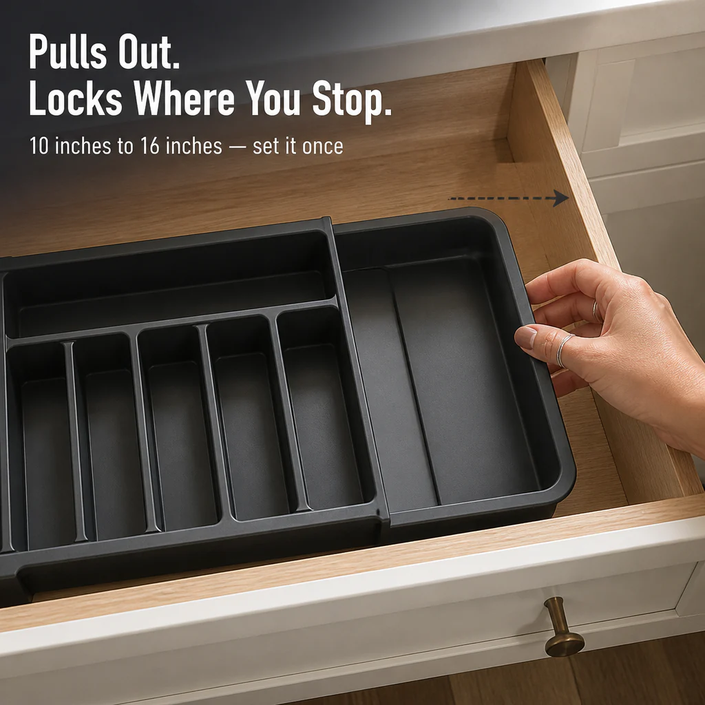 FlowGrid™ — Expand-to-Fit Drawer Organizer That Ends Cutlery Chaos for Good - Image 3