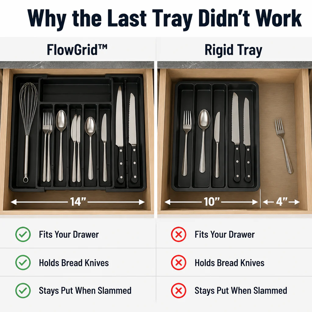 FlowGrid™ — Expand-to-Fit Drawer Organizer That Ends Cutlery Chaos for Good - Image 7