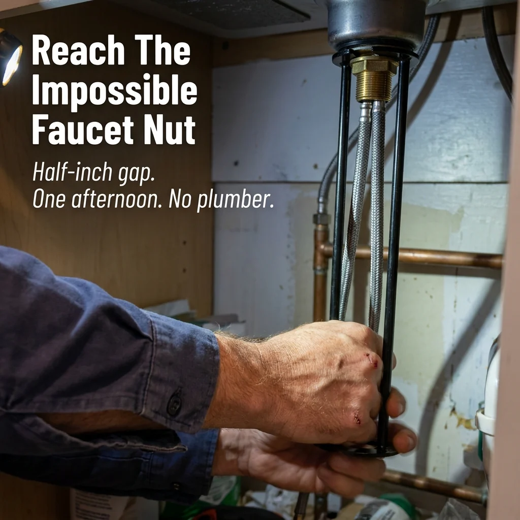 FlowMaster™ — Reach Stuck Faucet Nuts Without Yanking Out The Sink