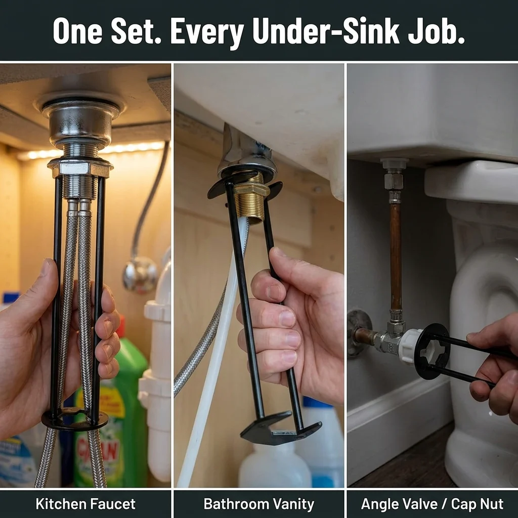 FlowMaster™ — Reach Stuck Faucet Nuts Without Yanking Out The Sink - Image 6