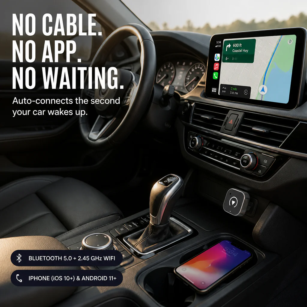 FluxWay™ — Cut the Cable and Auto-Connect Wireless CarPlay & Android Auto - Image 3