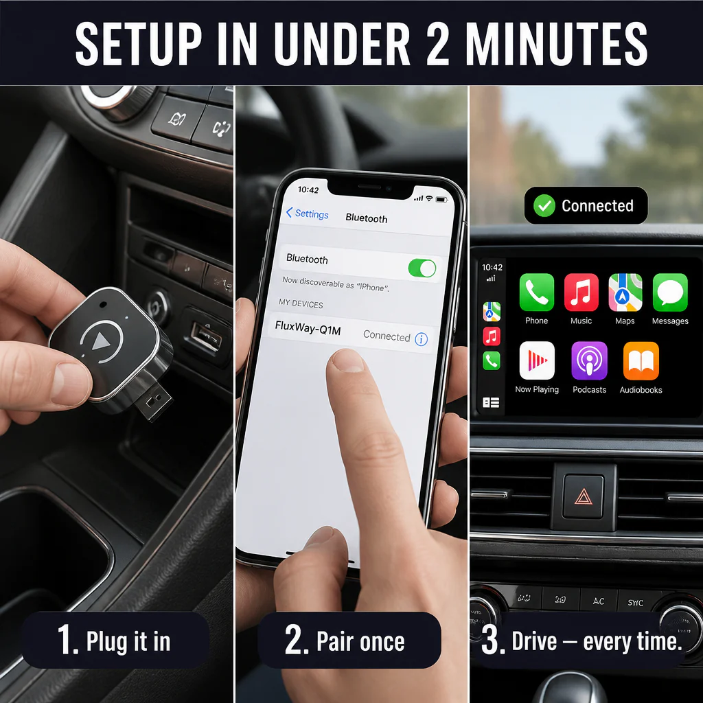 FluxWay™ — Cut the Cable and Auto-Connect Wireless CarPlay & Android Auto - Image 5