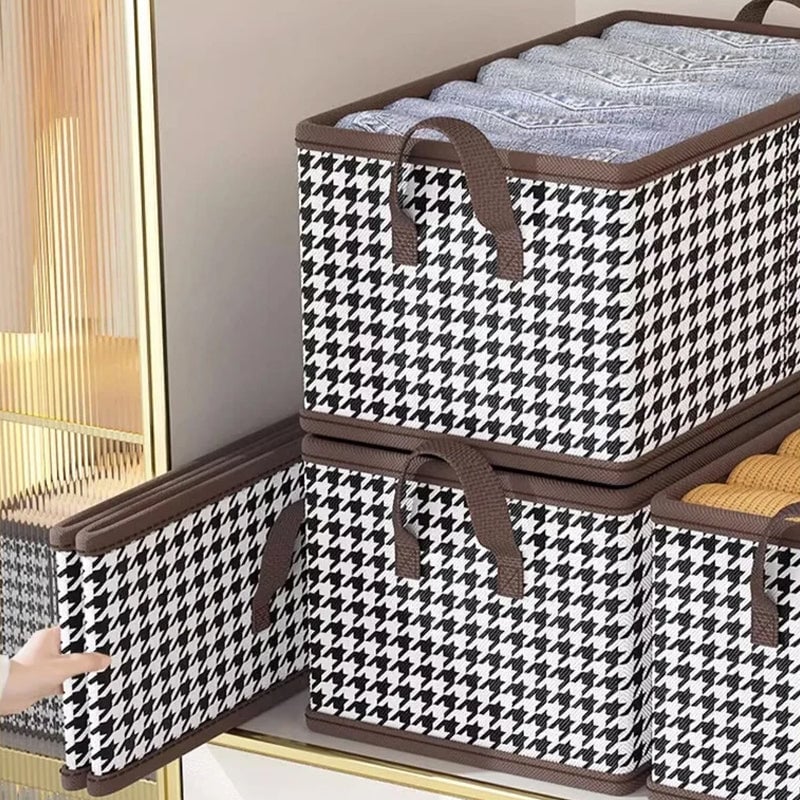 Foldable Denim Closet Organizer for Wardrobe Storage - Image 4