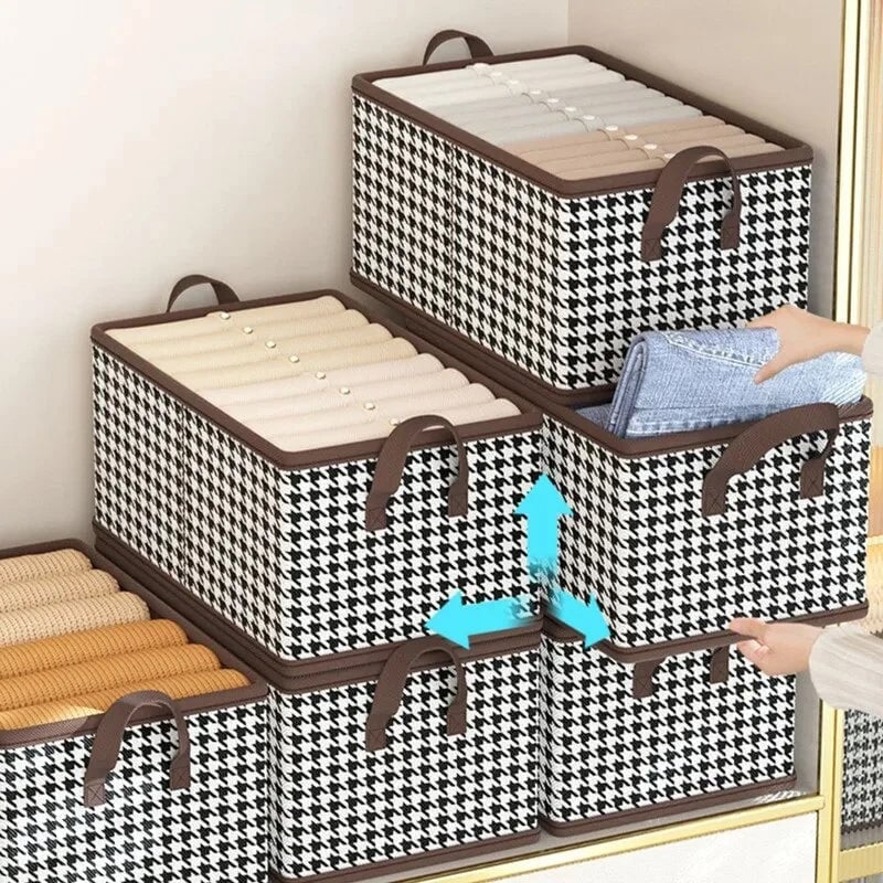 Foldable Denim Closet Organizer for Wardrobe Storage - Image 5