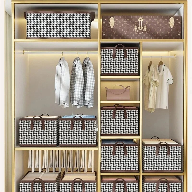 Foldable Denim Closet Organizer for Wardrobe Storage - Image 6