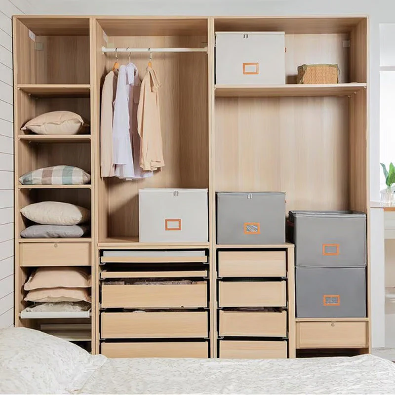 Foldable Fabric Shoe Storage Box with Lid - Image 11