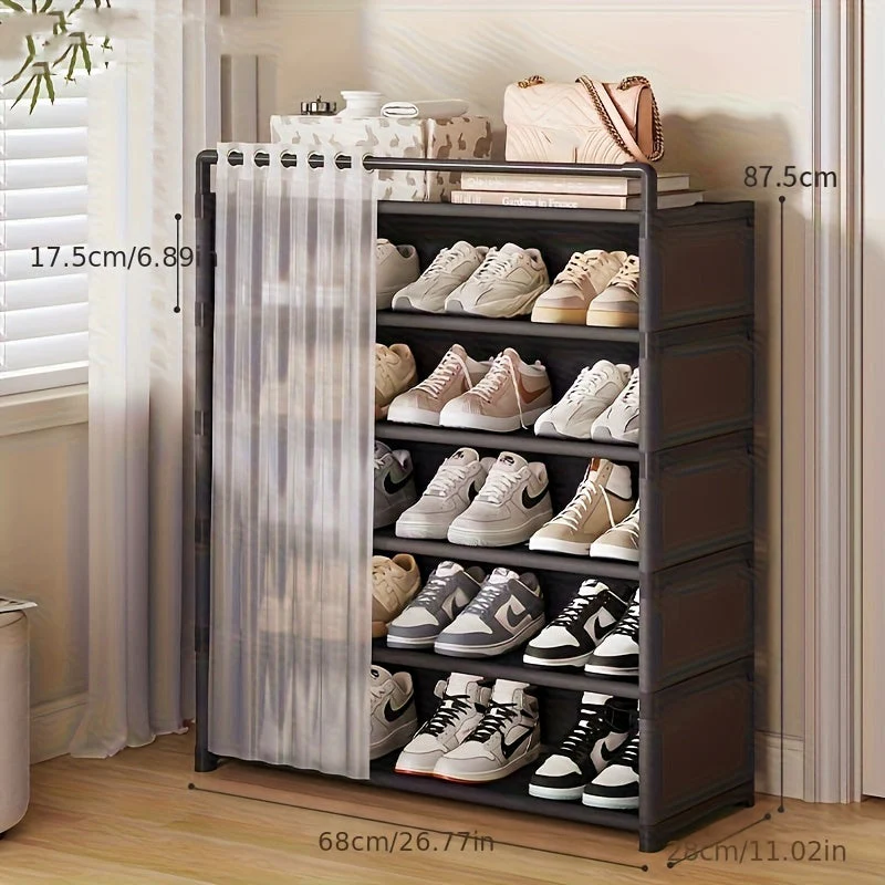 Foldable Shoe Rack with Dust Protection - 4 to 7 Tiers - Image 10