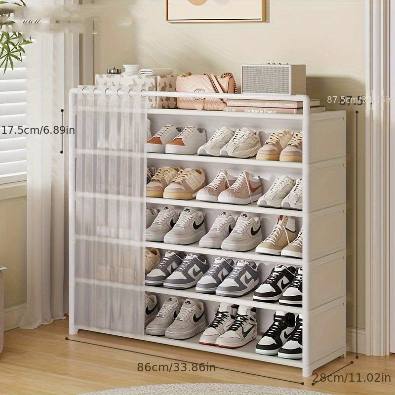 Foldable Shoe Rack with Dust Protection - 4 to 7 Tiers - Image 15
