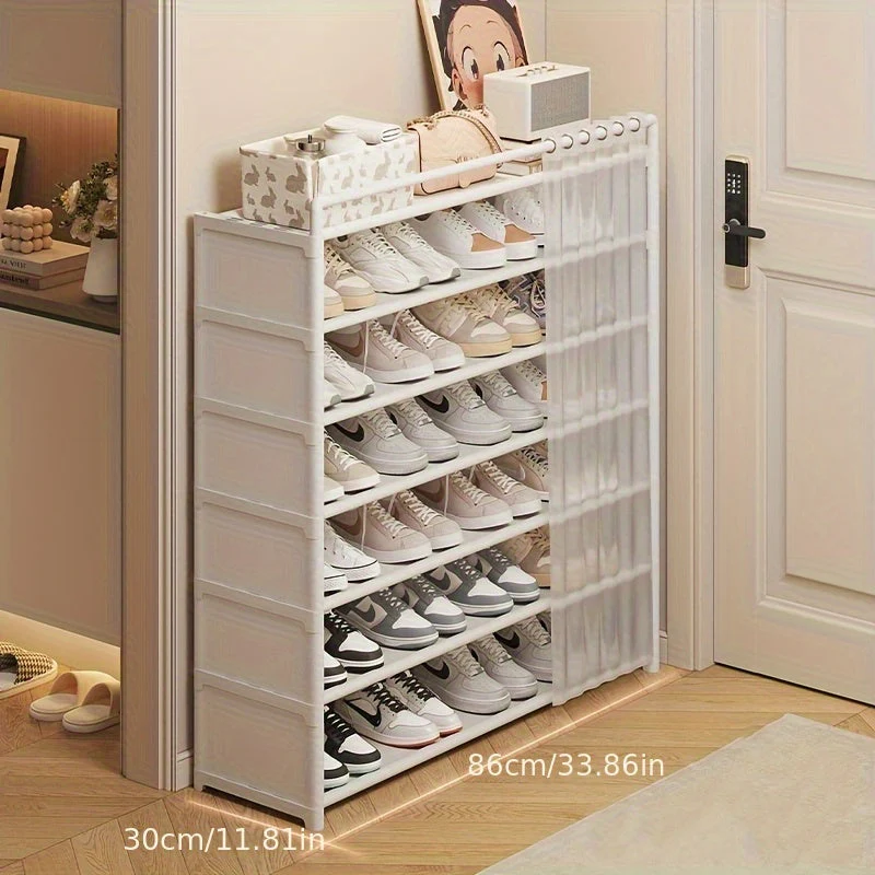 Foldable Shoe Rack with Dust Protection - 4 to 7 Tiers - Image 2