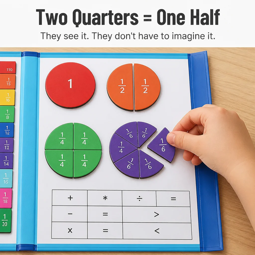 FractionSense™ — Make Fractions Finally Click With Magnetic Pieces Kids Actually Move - Image 3