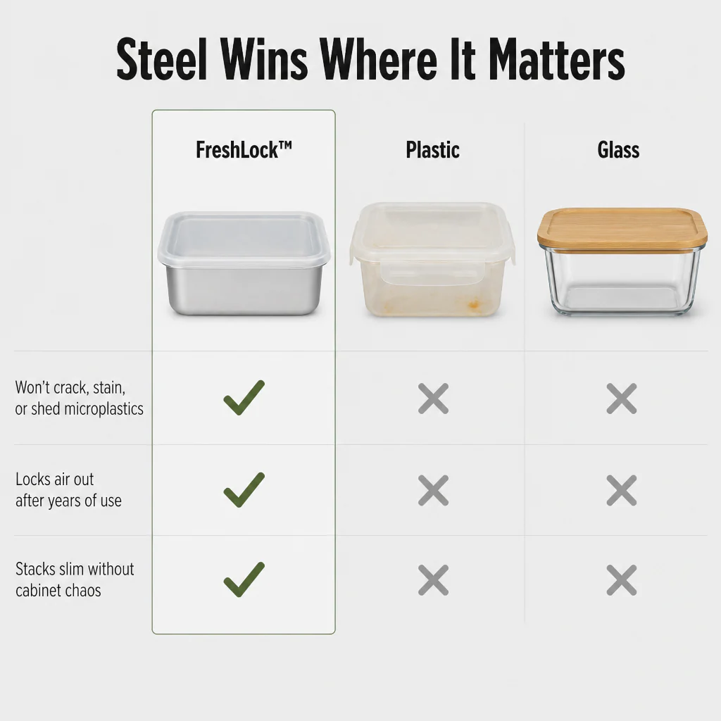 FreshLock™ — Ditch the Plastic Tupperware Drawer for Steel That Lasts - Image 6