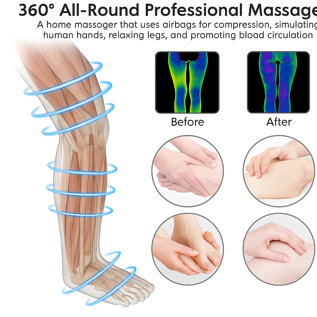 Full Leg Compression Massager Device for Enhanced Blood Circulation - Image 11