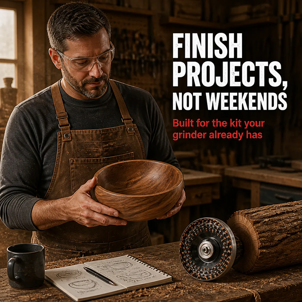 Glidara™ — Shape, Carve & Smooth Hardwood In Minutes With Any 125mm Angle Grinder - Image 7